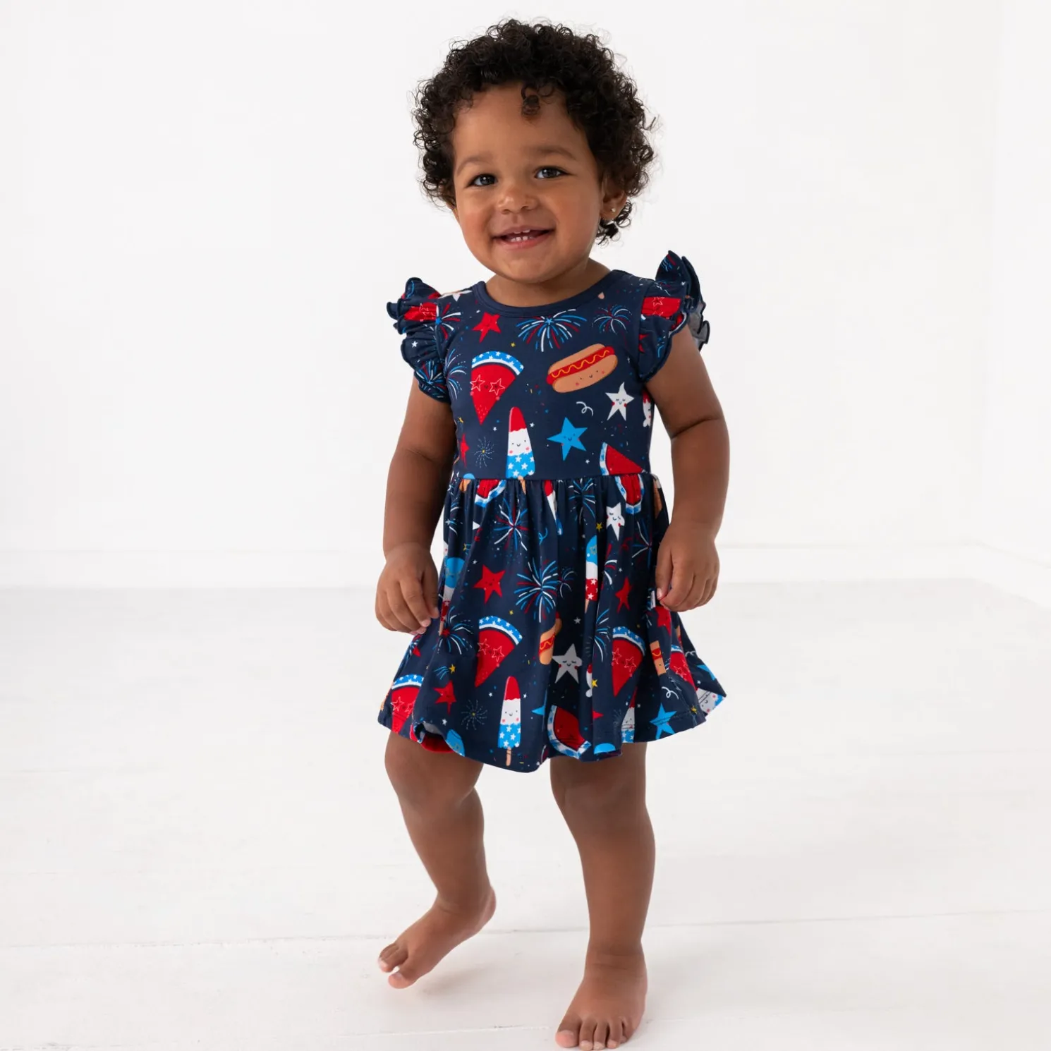 Snacks & Sparkles Flutter Twirl Dress with Bodysuit