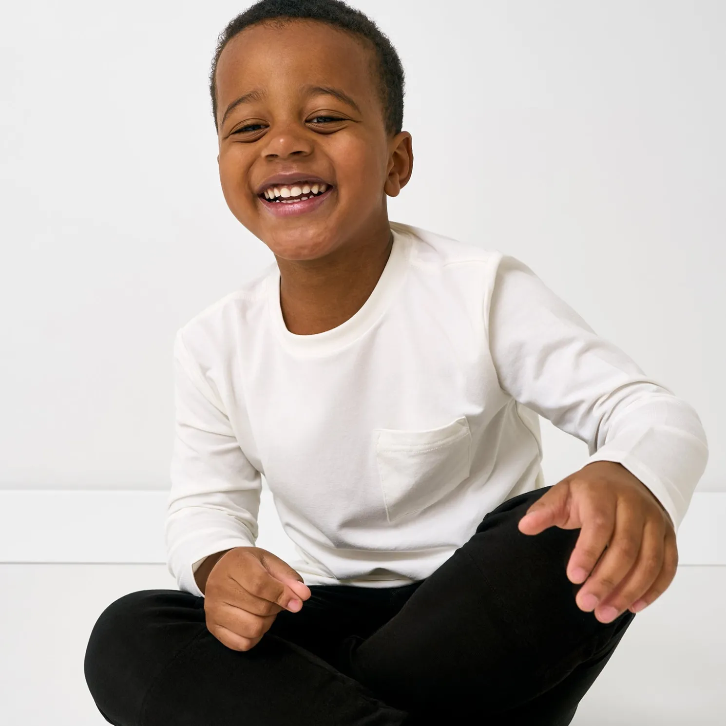 Soft White Relaxed Pocket Tee