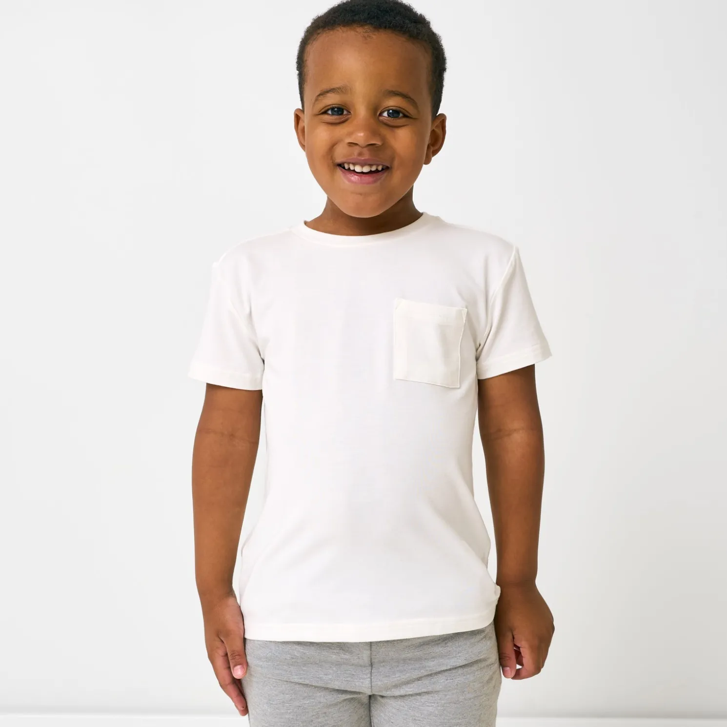 Soft White Relaxed Pocket Tee