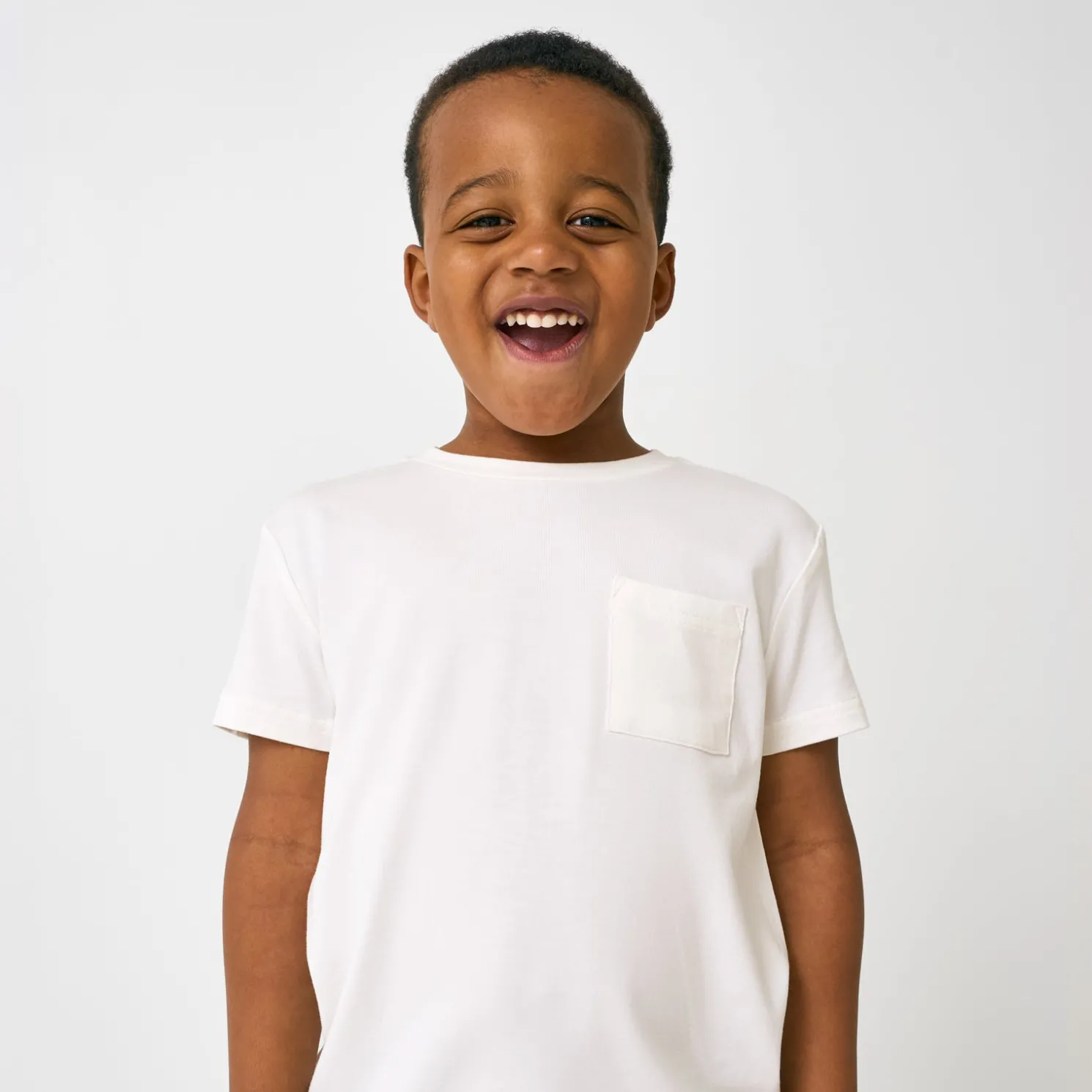 Soft White Relaxed Pocket Tee