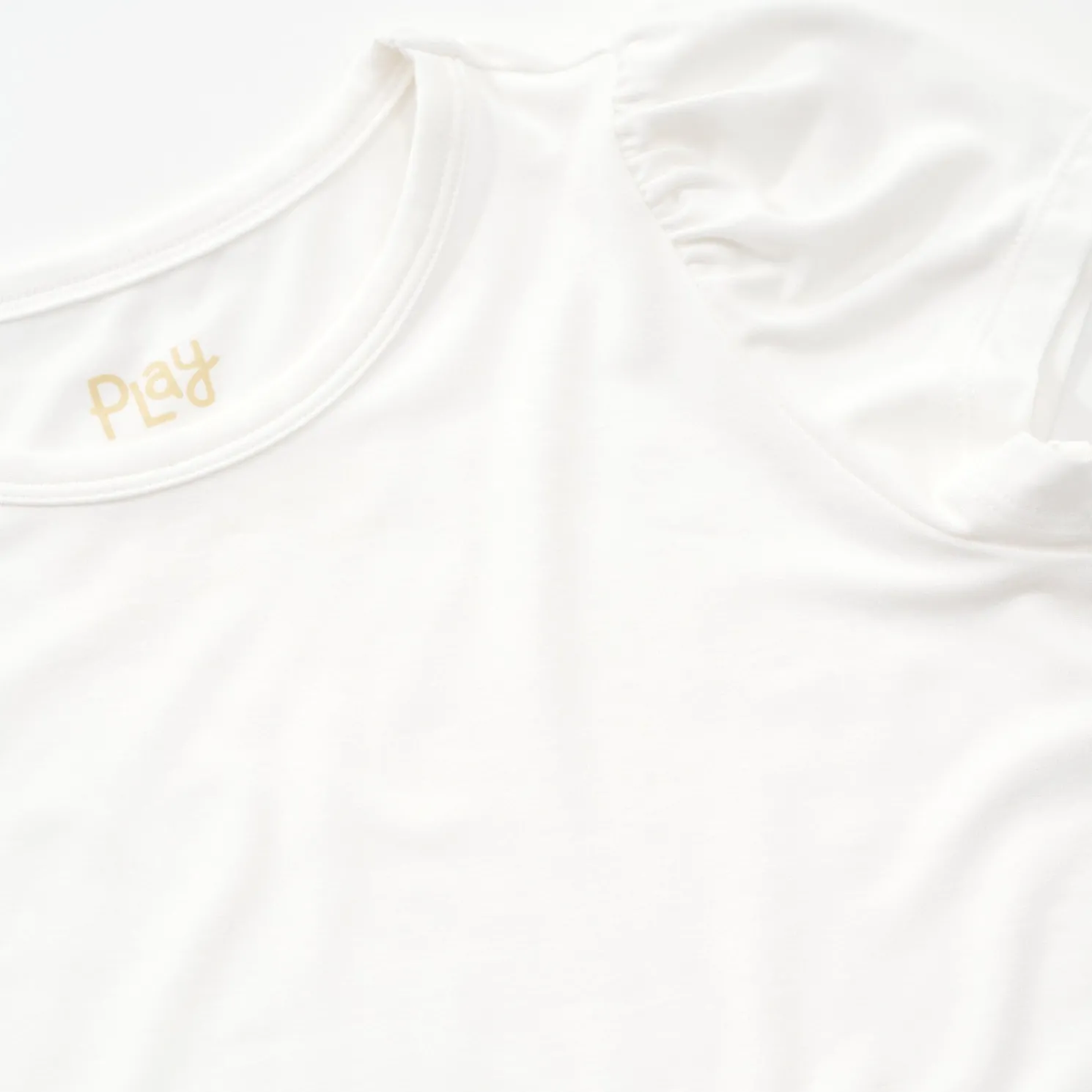 Soft White Puff Sleeve Tee