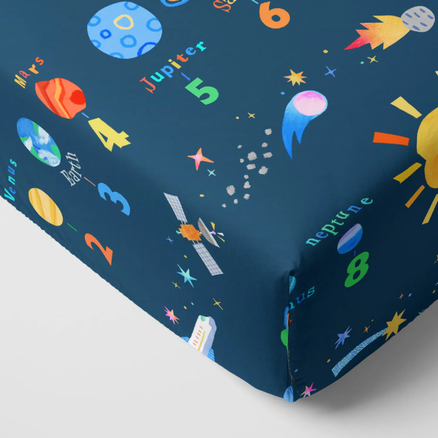 Solar Explorers Fitted Crib Sheet