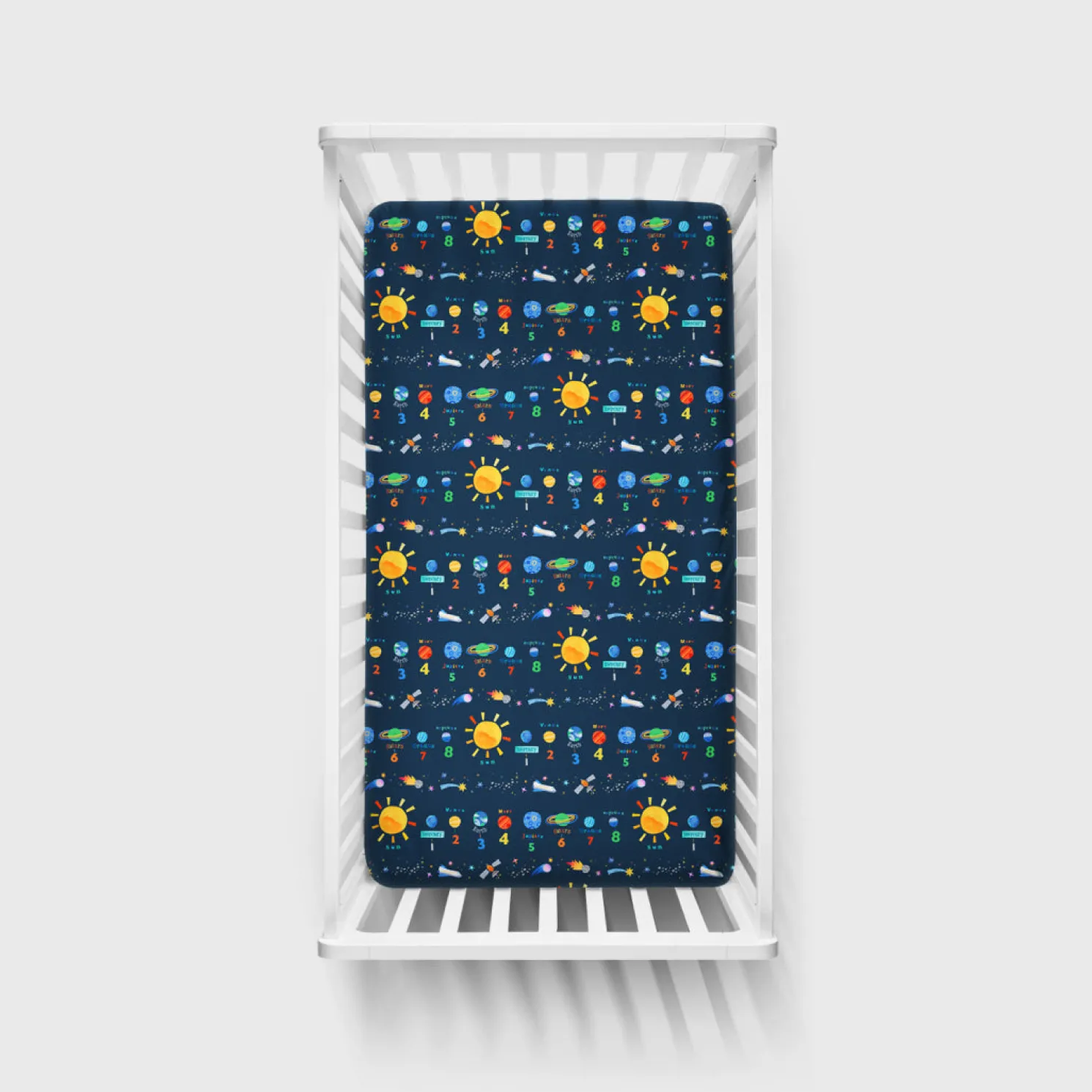 Solar Explorers Fitted Crib Sheet