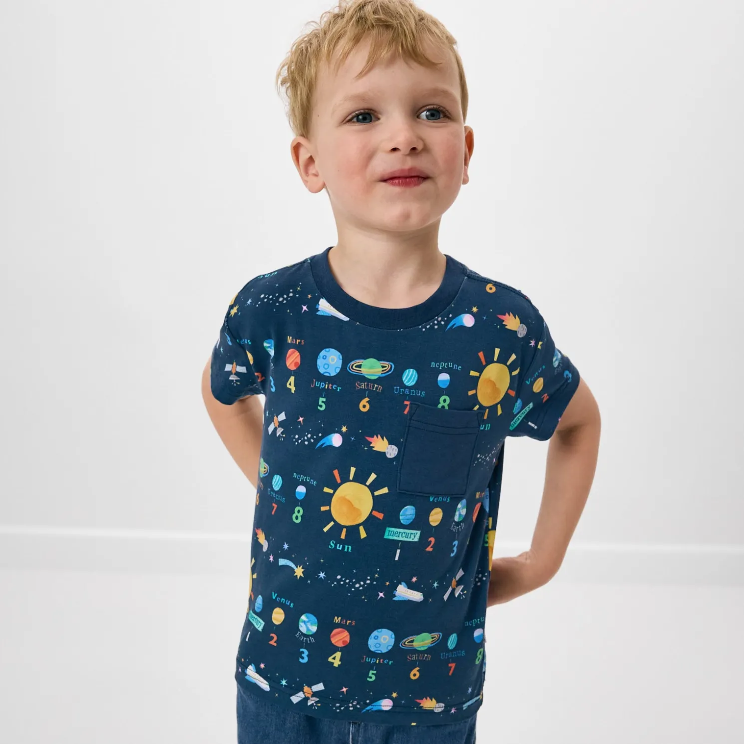 Solar Explorers Relaxed Pocket Tee