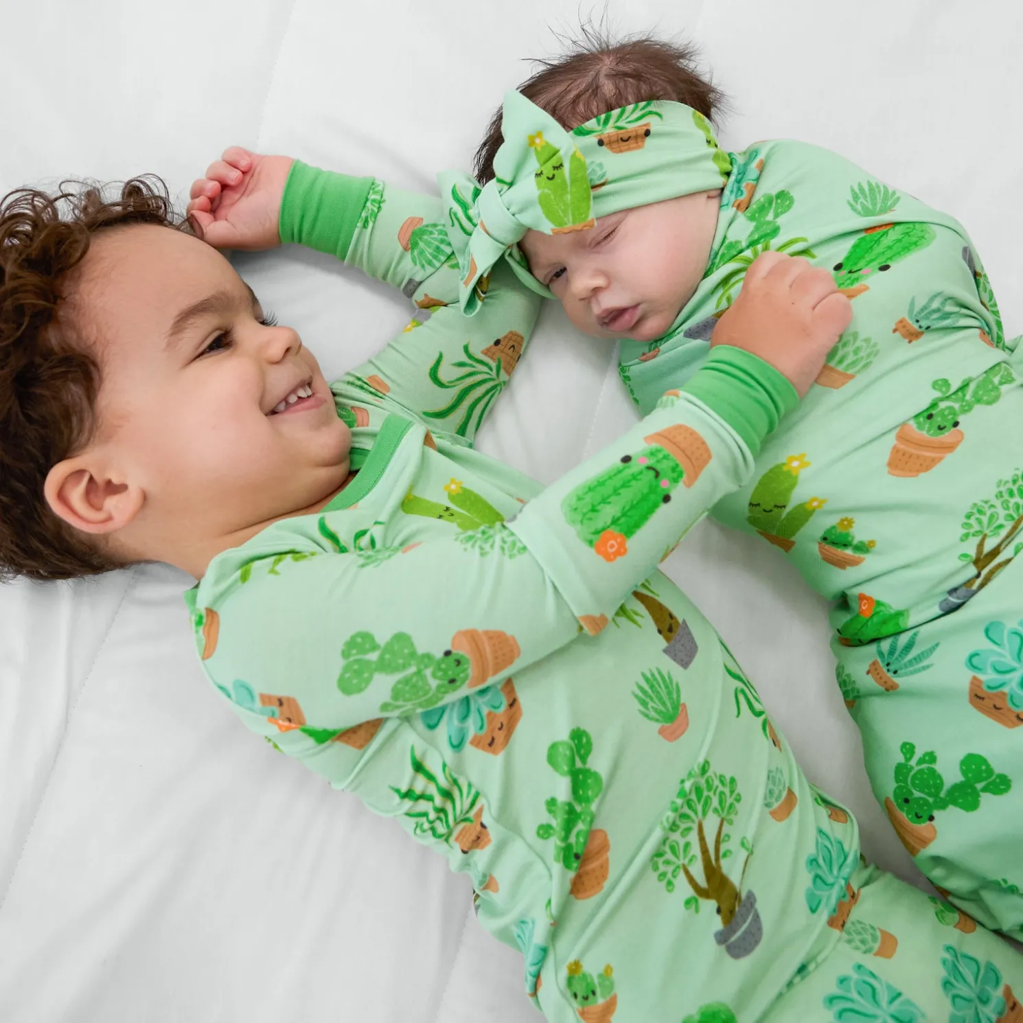 Succulent Love Swaddle & Luxe Bow Headband Set