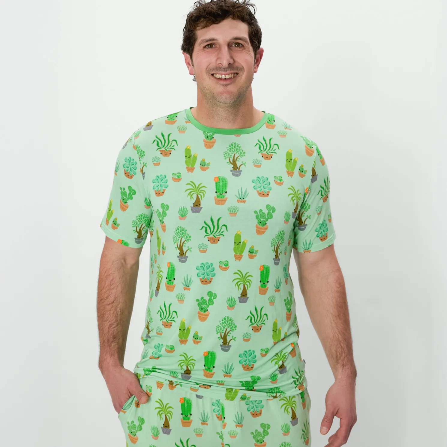 Succulent Love Men's Short Sleeve Pajama Top