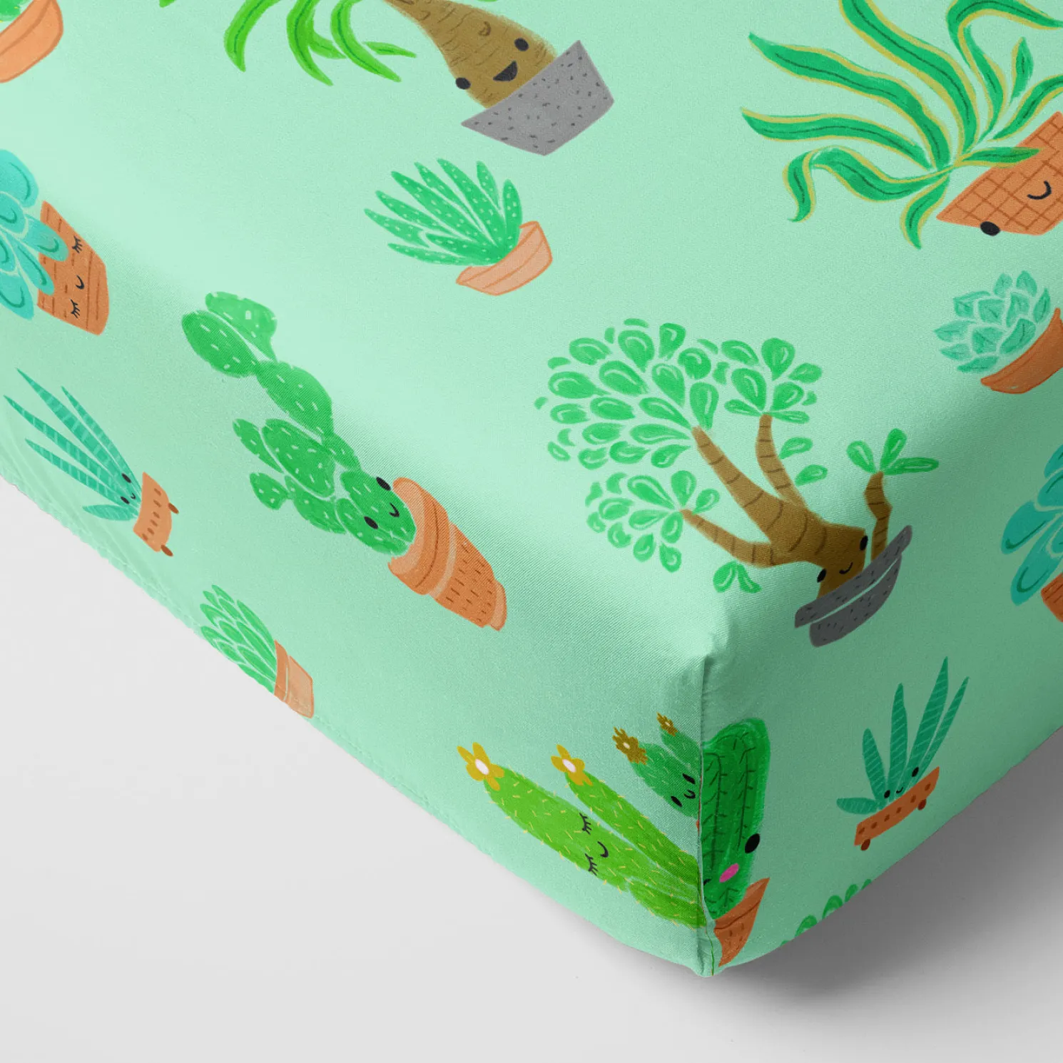 Succulent Love Fitted Crib Sheet