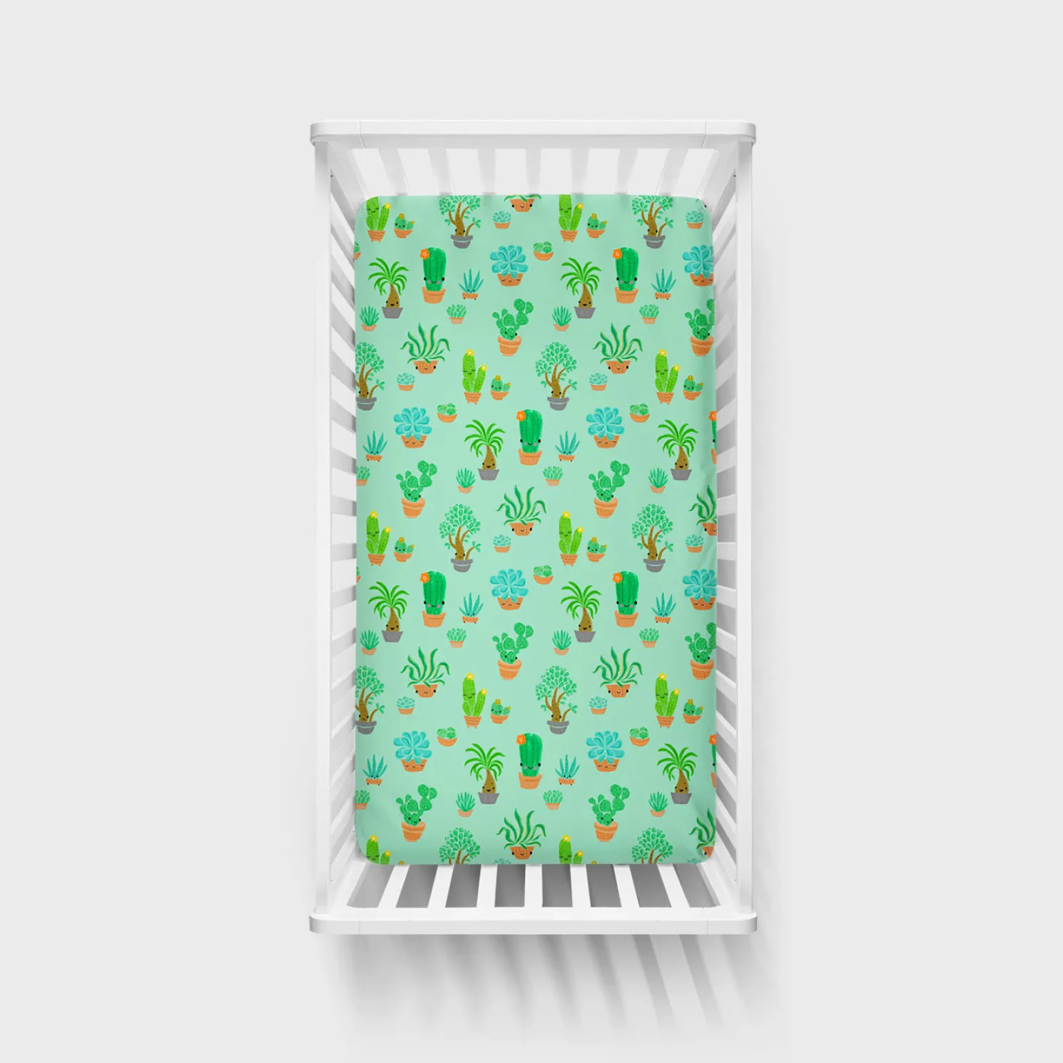Succulent Love Fitted Crib Sheet