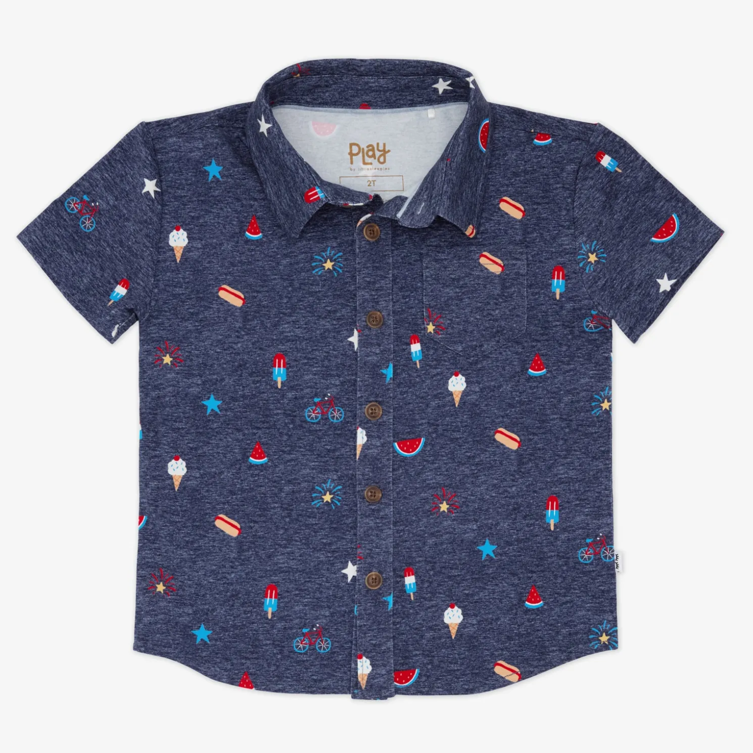 Summer Celebrations Button Down Polo