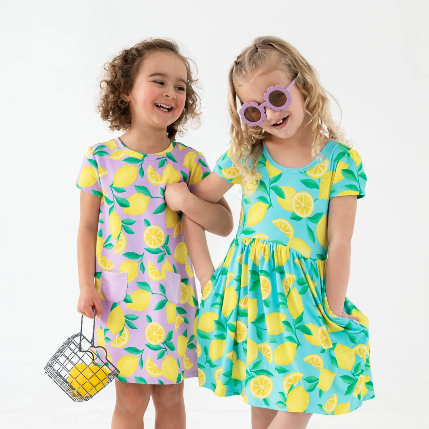 Sunny Citrus A-Line Pocket Dress