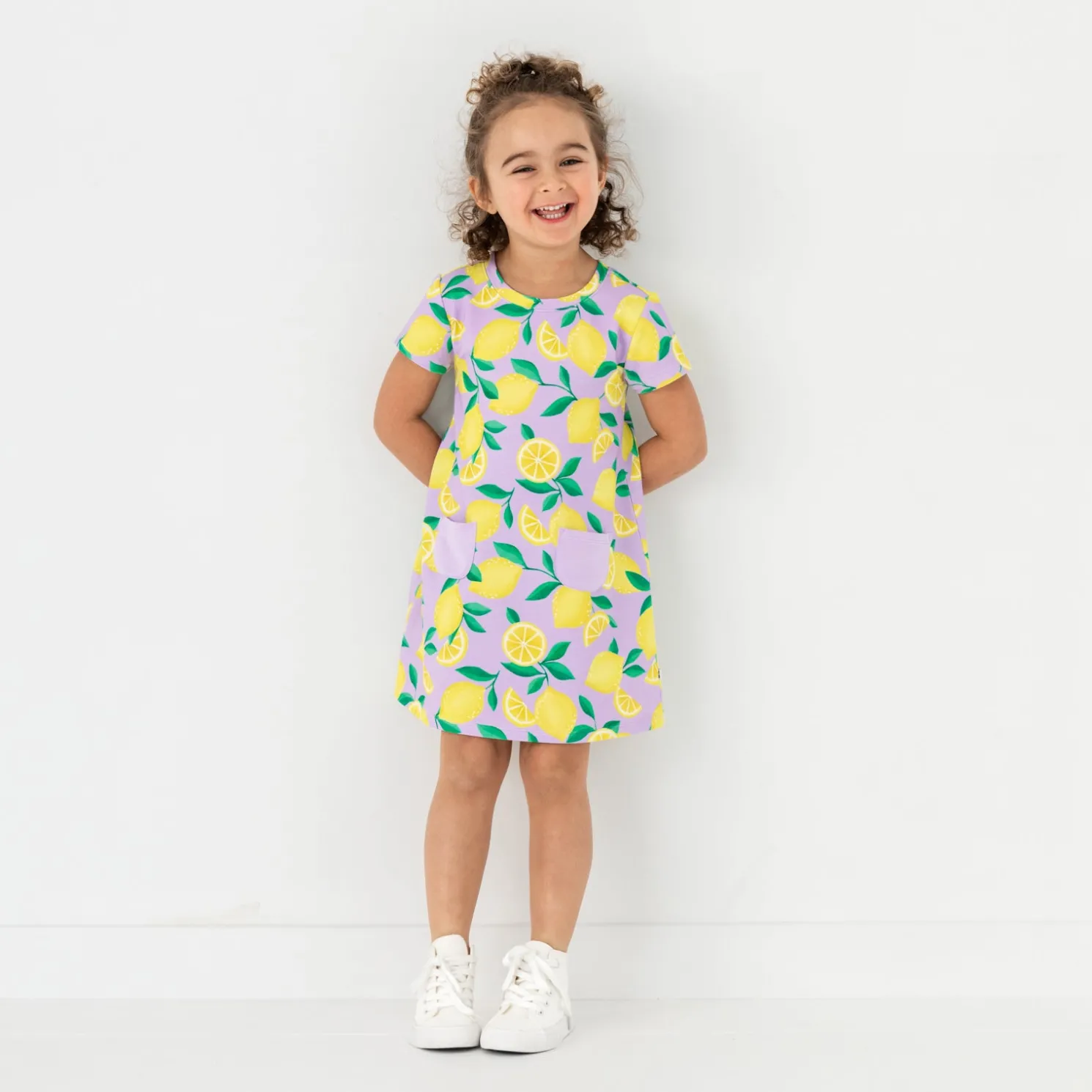 Sunny Citrus A-Line Pocket Dress