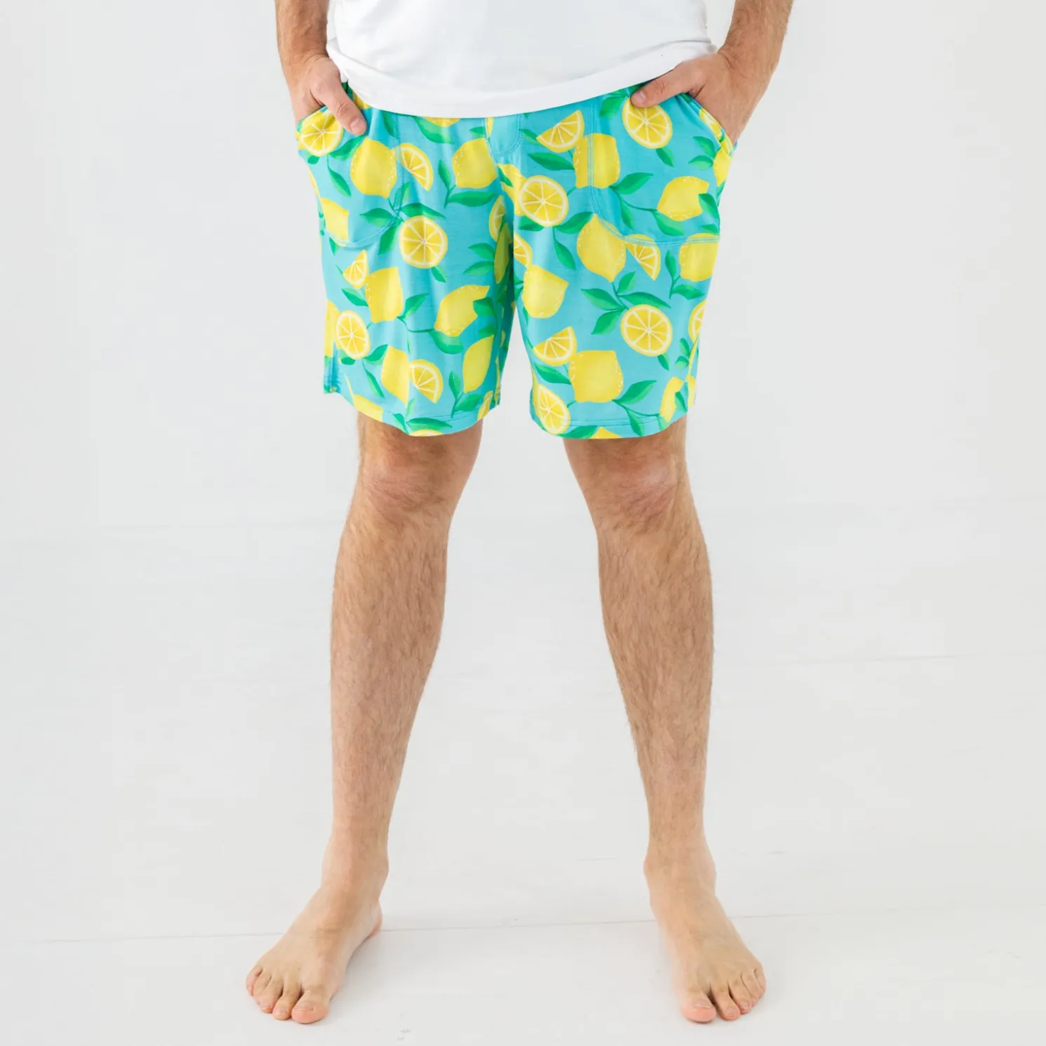 Sunny Citrus Men's Pajama Shorts