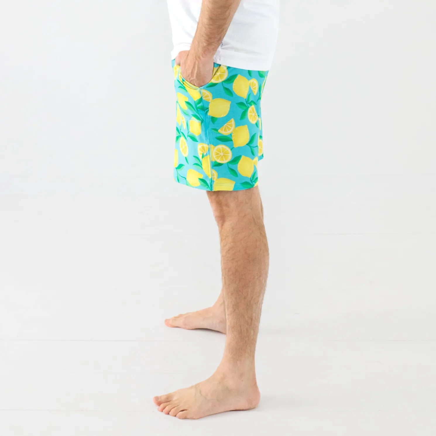 Sunny Citrus Men's Pajama Shorts