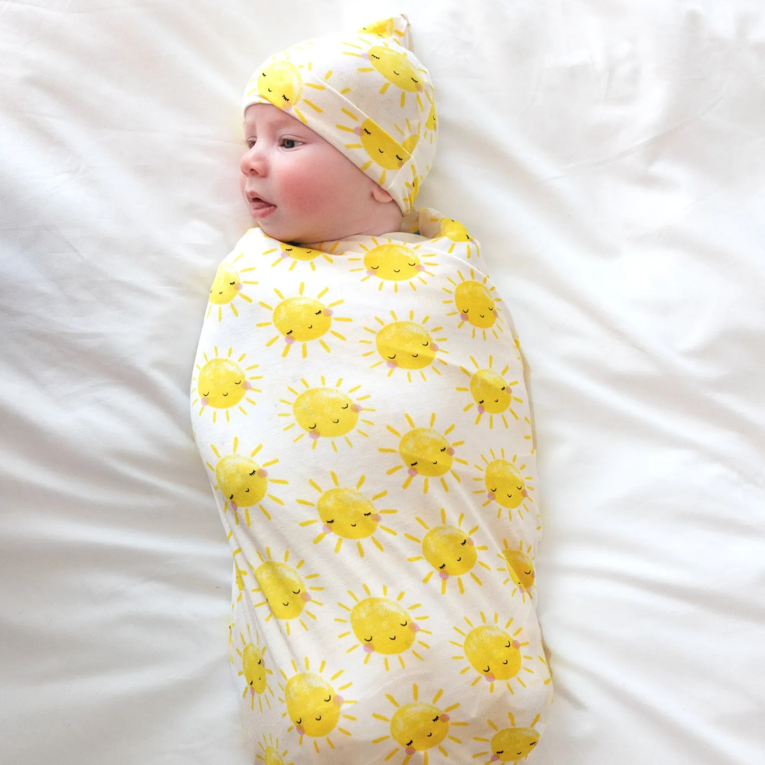 Sunshine Swaddle & Hat Set