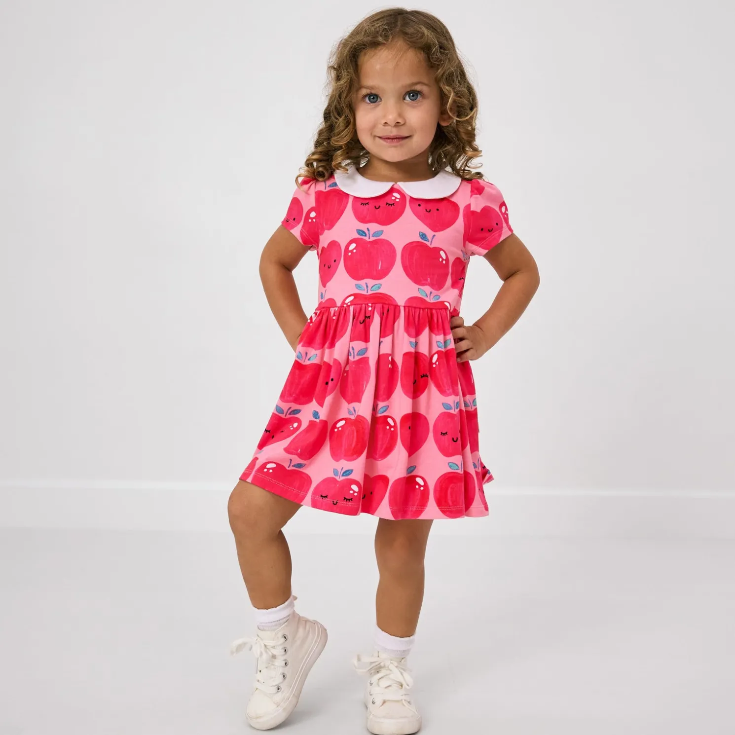 Sweet Orchard Collar Skater Dress with Bloomer