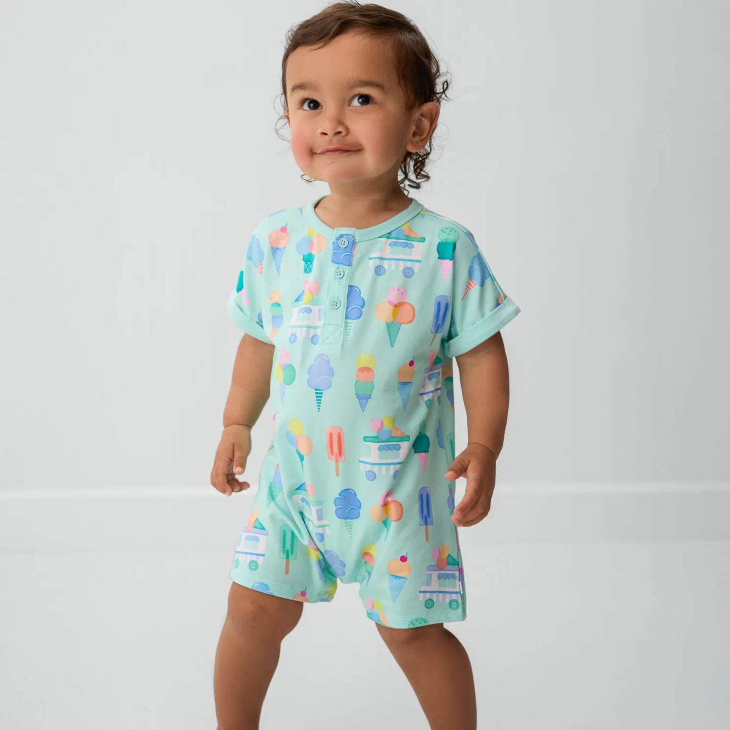 Sweet Scoops Dolman Henley Romper