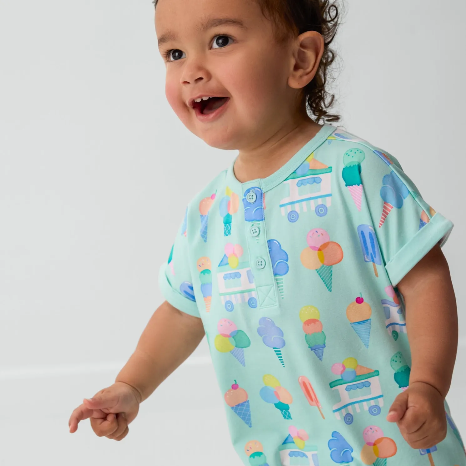 Sweet Scoops Dolman Henley Romper