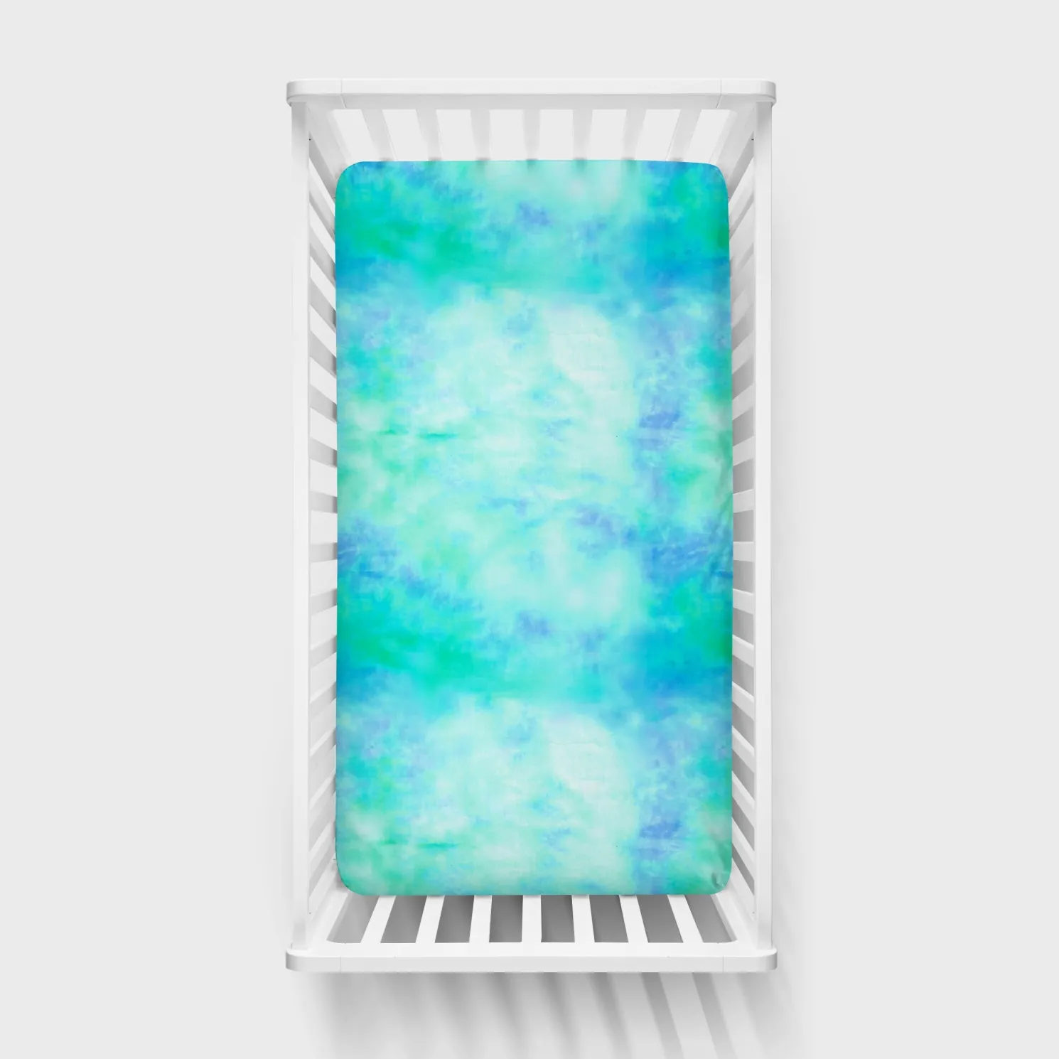 Tidepool Watercolor Fitted Crib Sheet