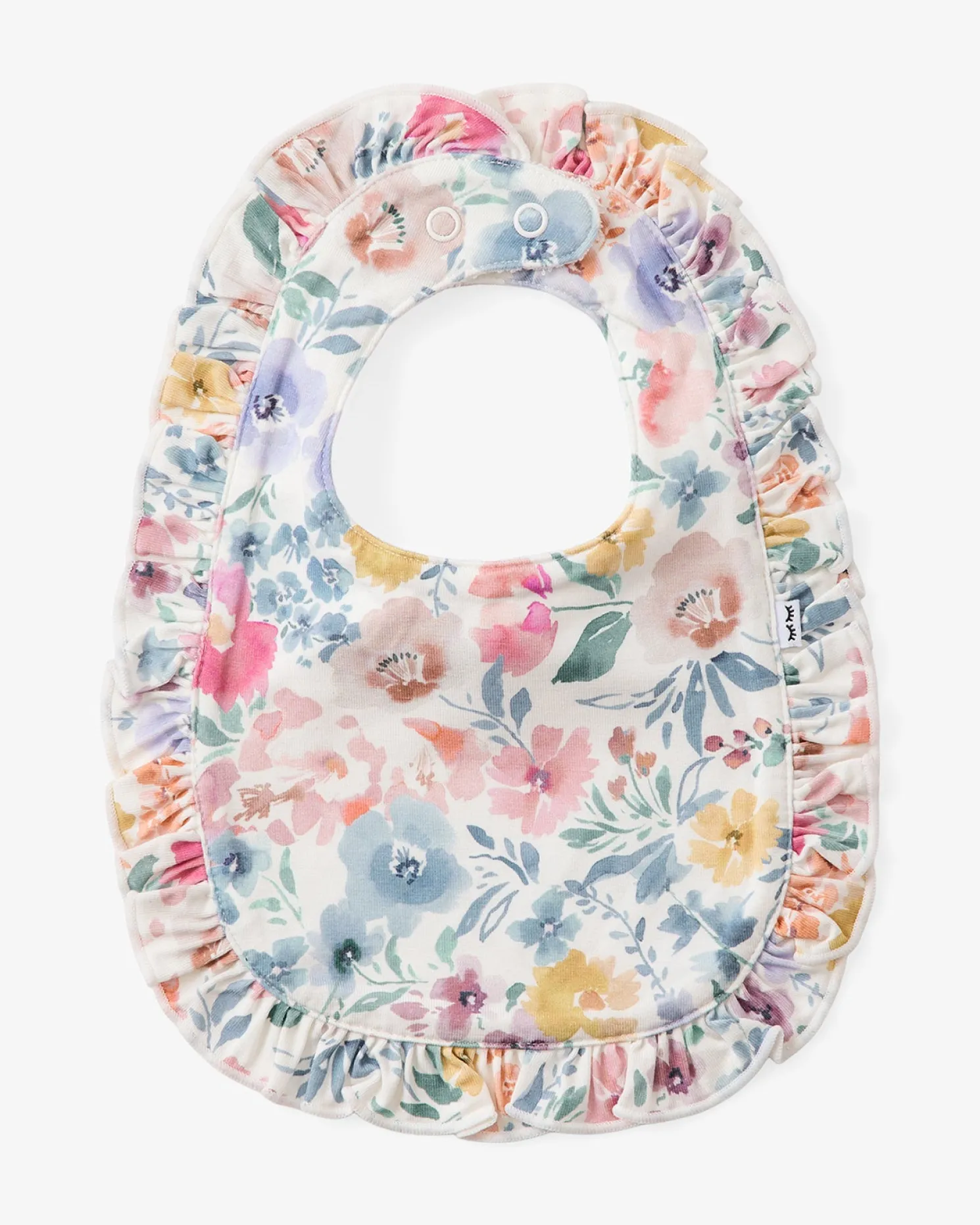 Tiny Blooms Ruffle Bib