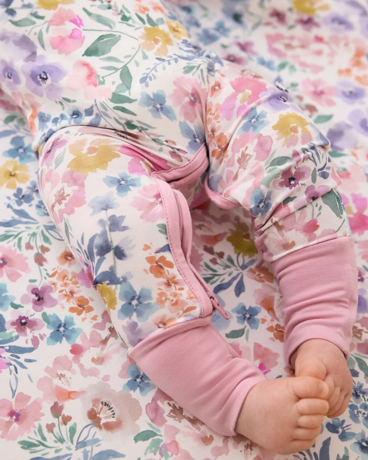 Tiny Blooms Crescent Zippy