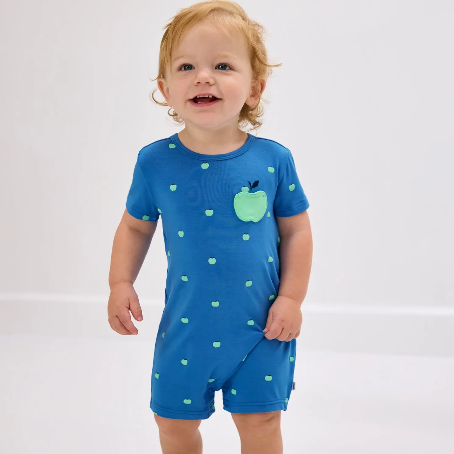 Tiny Orchard Pocket Shorty Romper