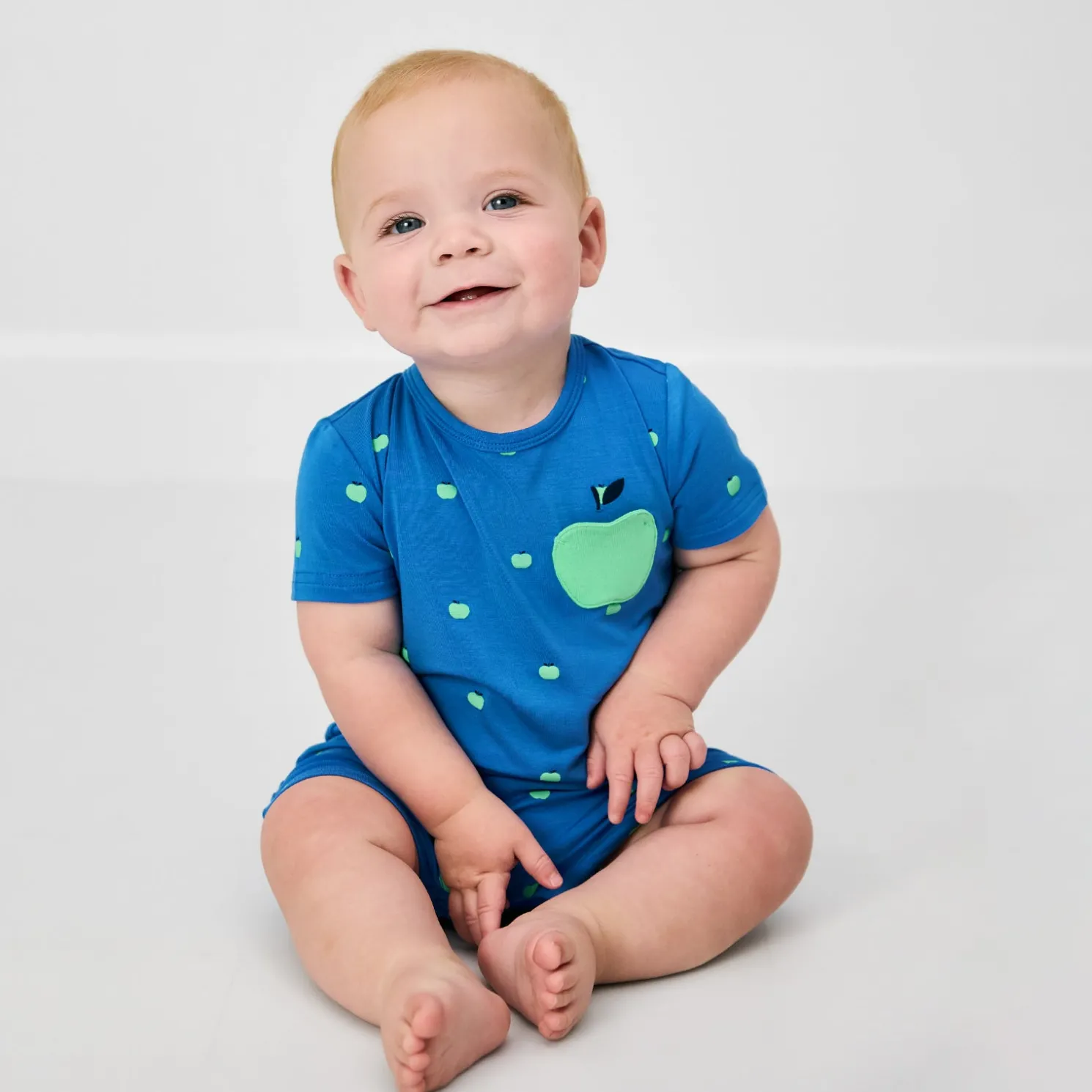 Tiny Orchard Pocket Shorty Romper