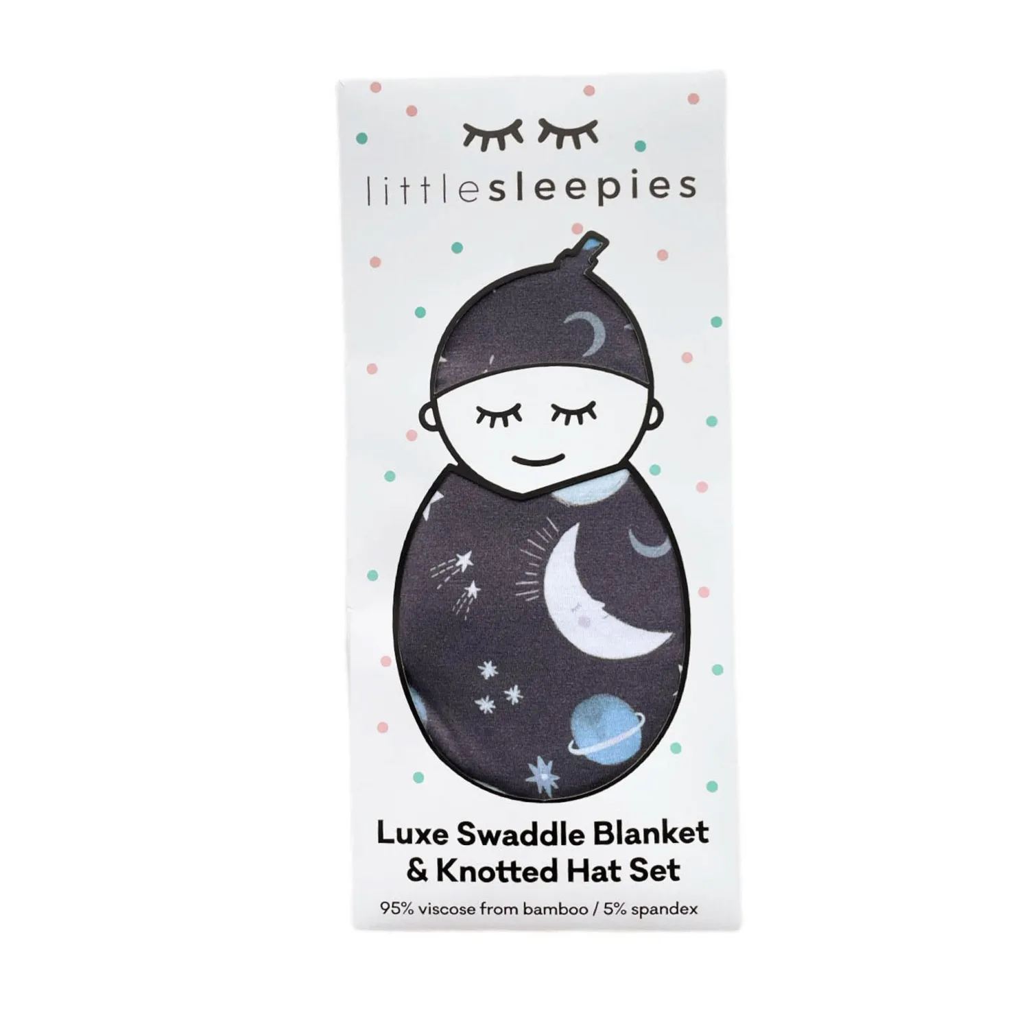 To the Moon & Back Swaddle & Hat Set