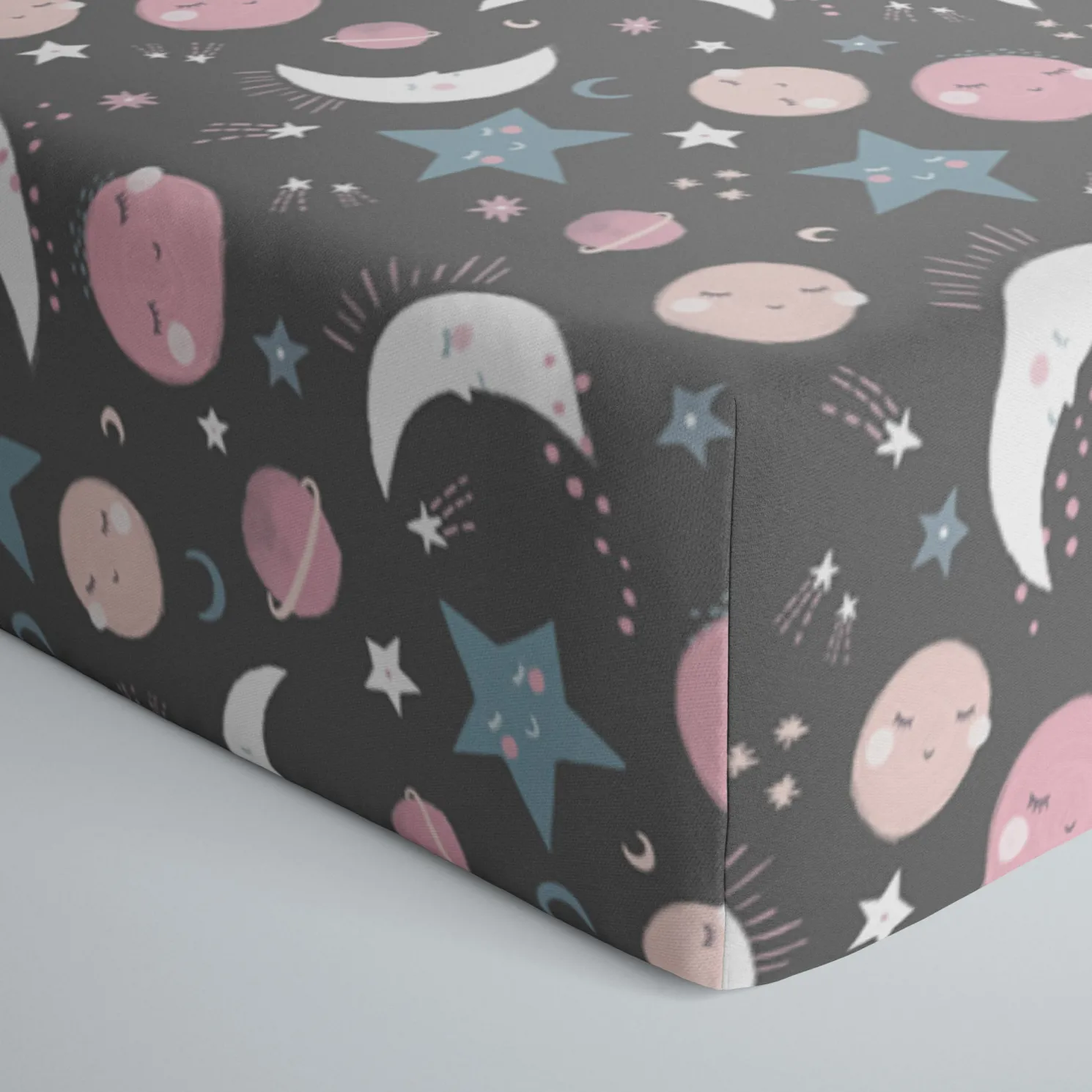 To the Moon & Back Fitted Crib Sheet