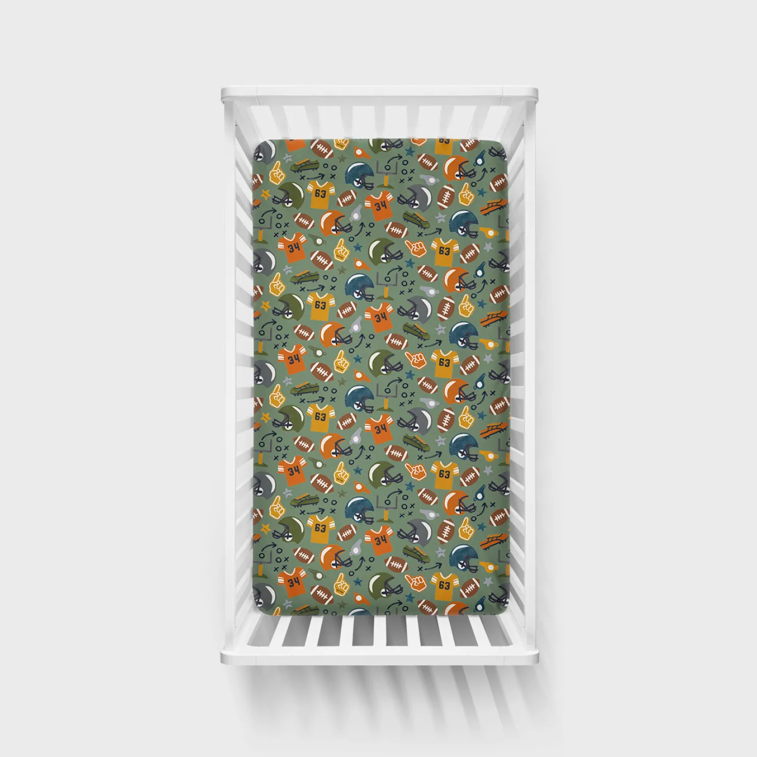 Touchdown Time Fitted Crib Sheet