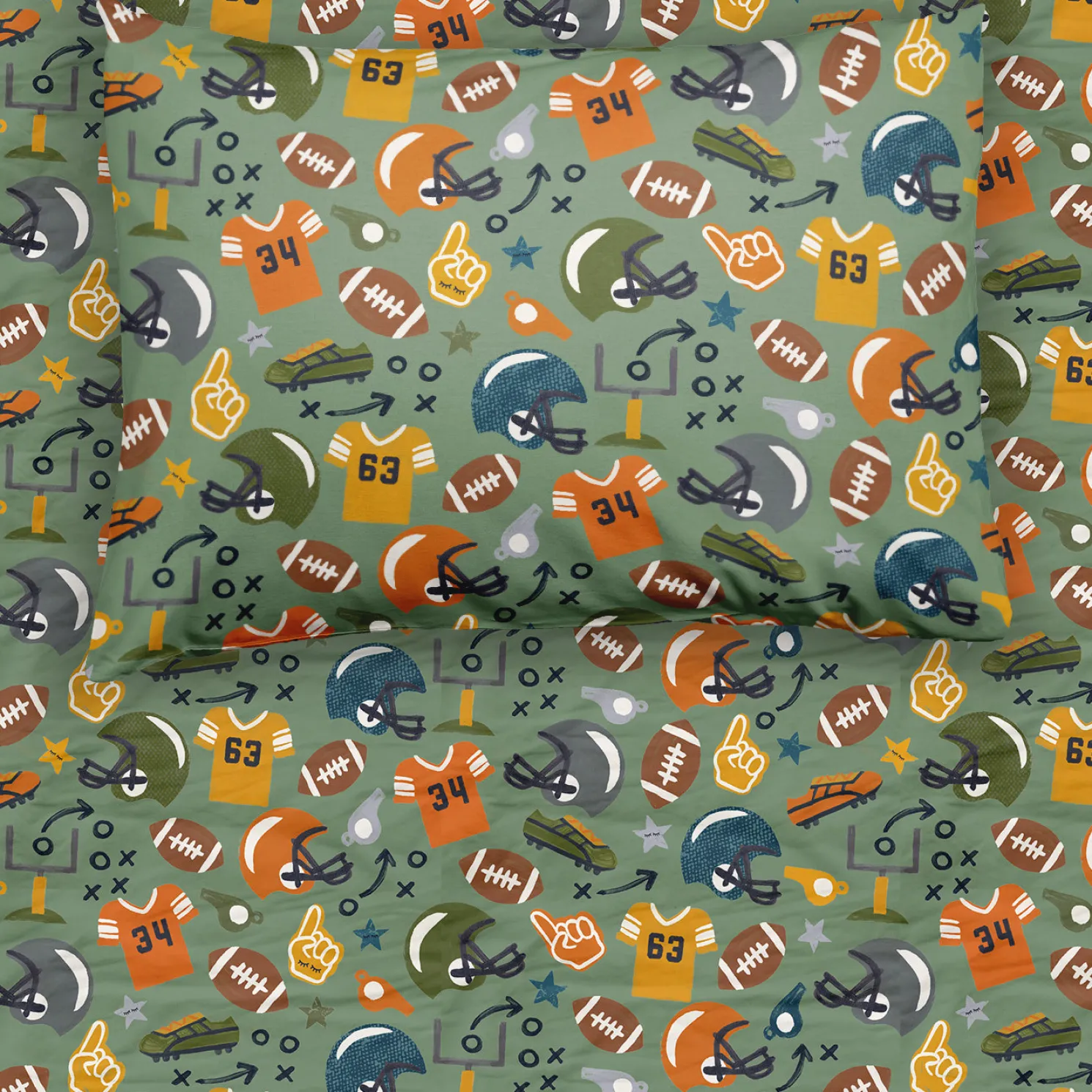 Touchdown Time Twin Sheet Set