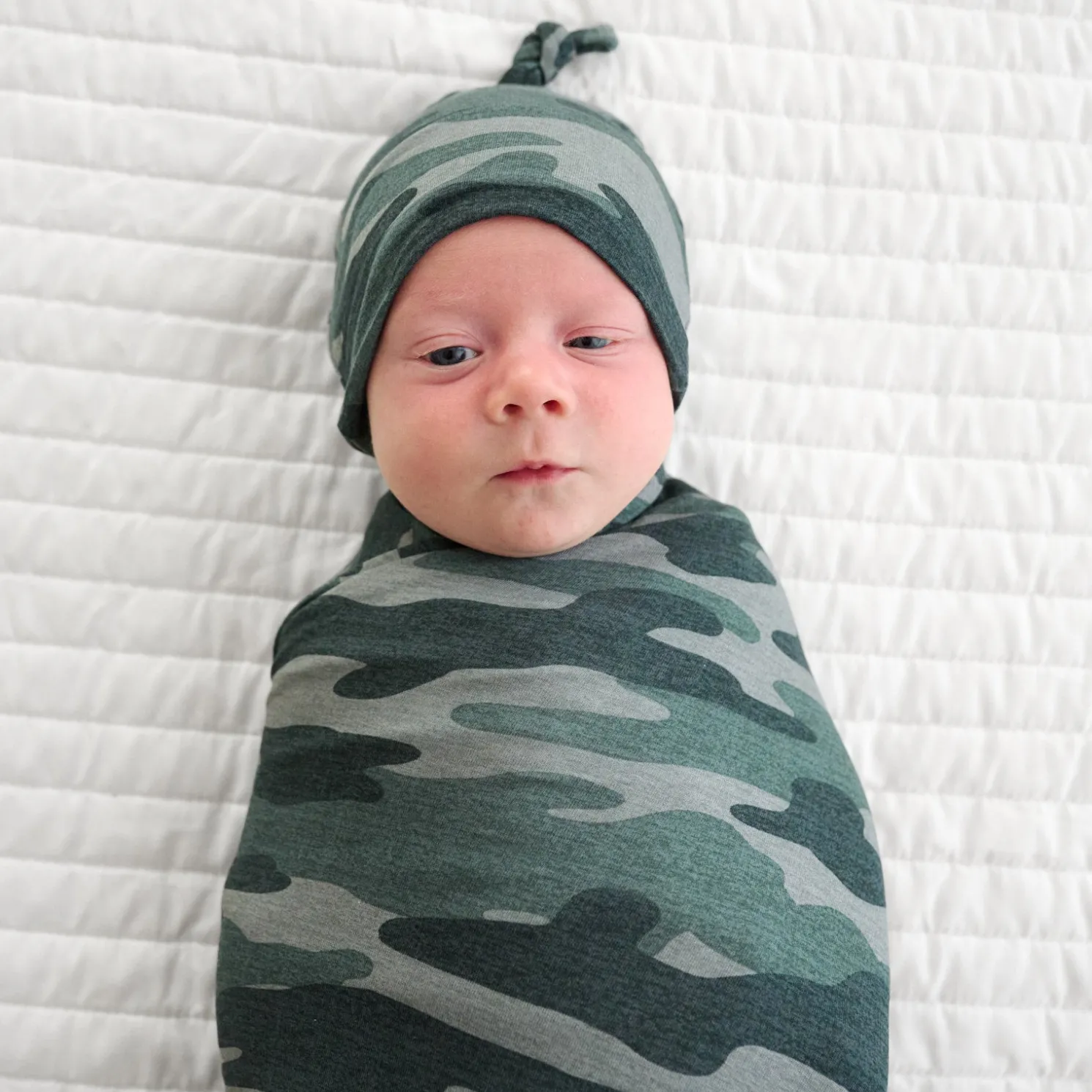 Vintage Camo Swaddle & Hat Set