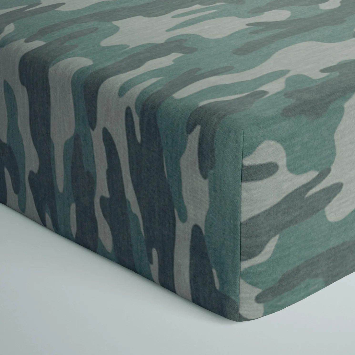 Vintage Camo Fitted Crib Sheet