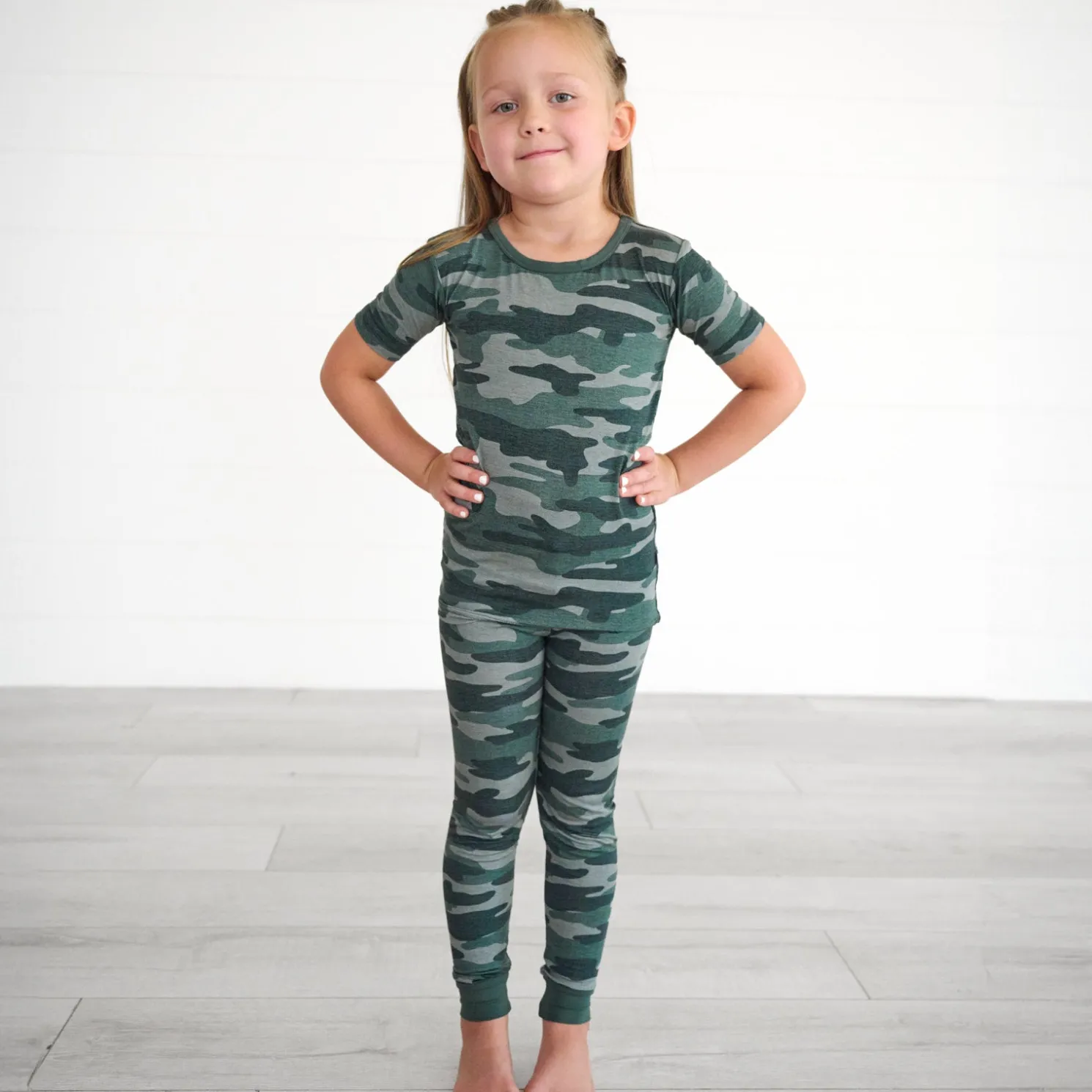 Vintage Camo Two-Piece Pajama Set