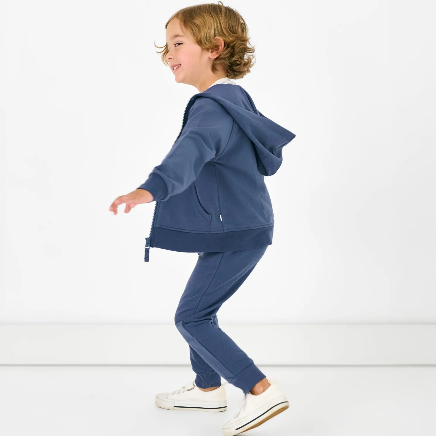 Vintage Navy Zip Hoodie