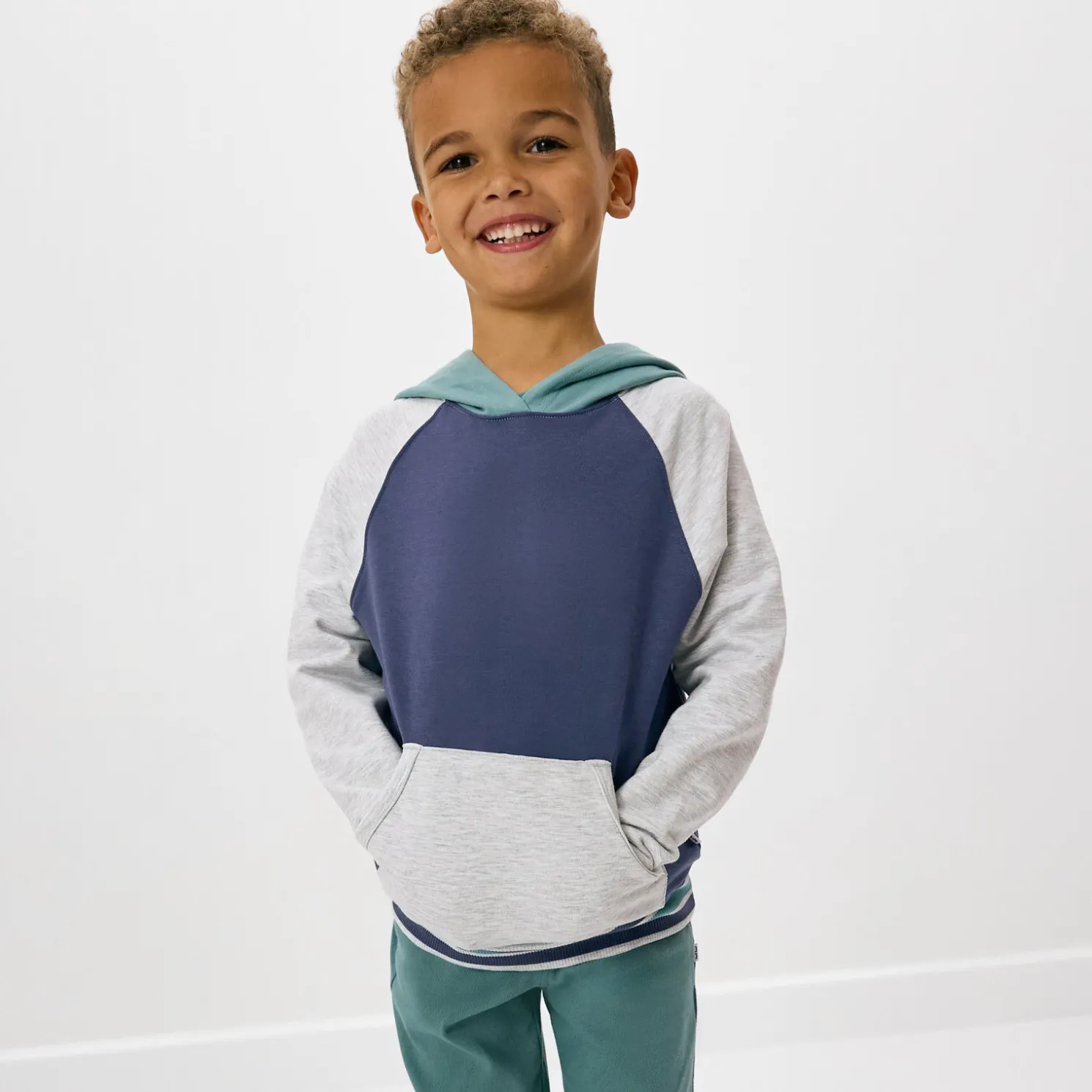 Vintage Navy Pullover Hoodie