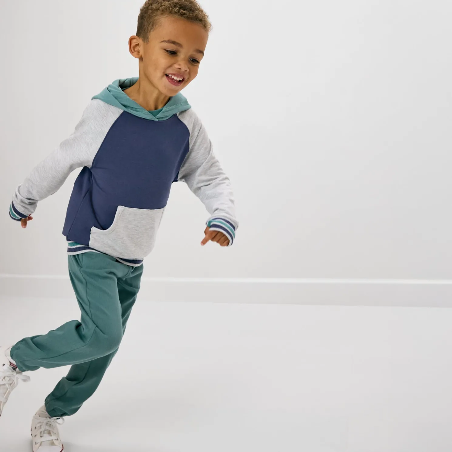 Vintage Navy Pullover Hoodie