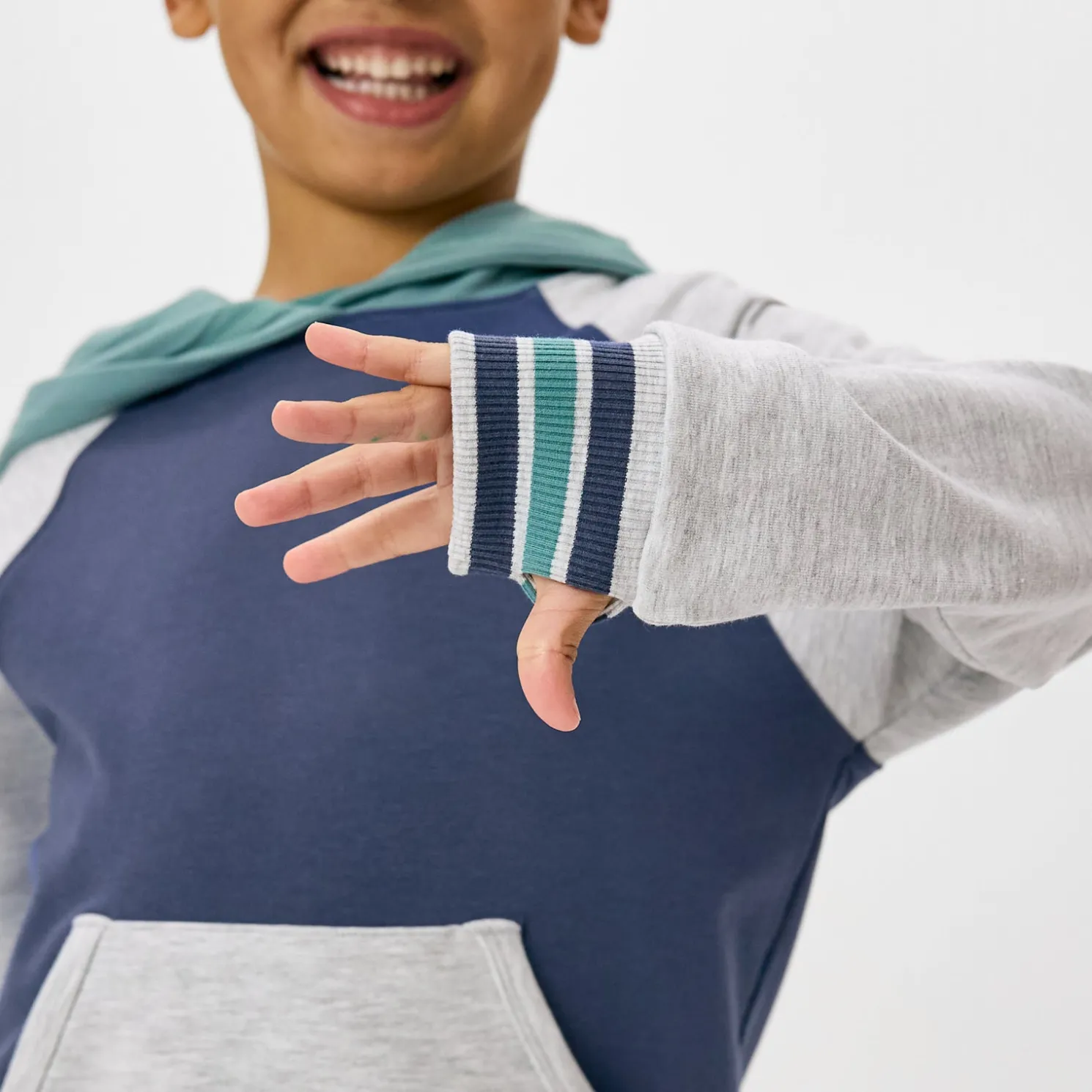 Vintage Navy Pullover Hoodie