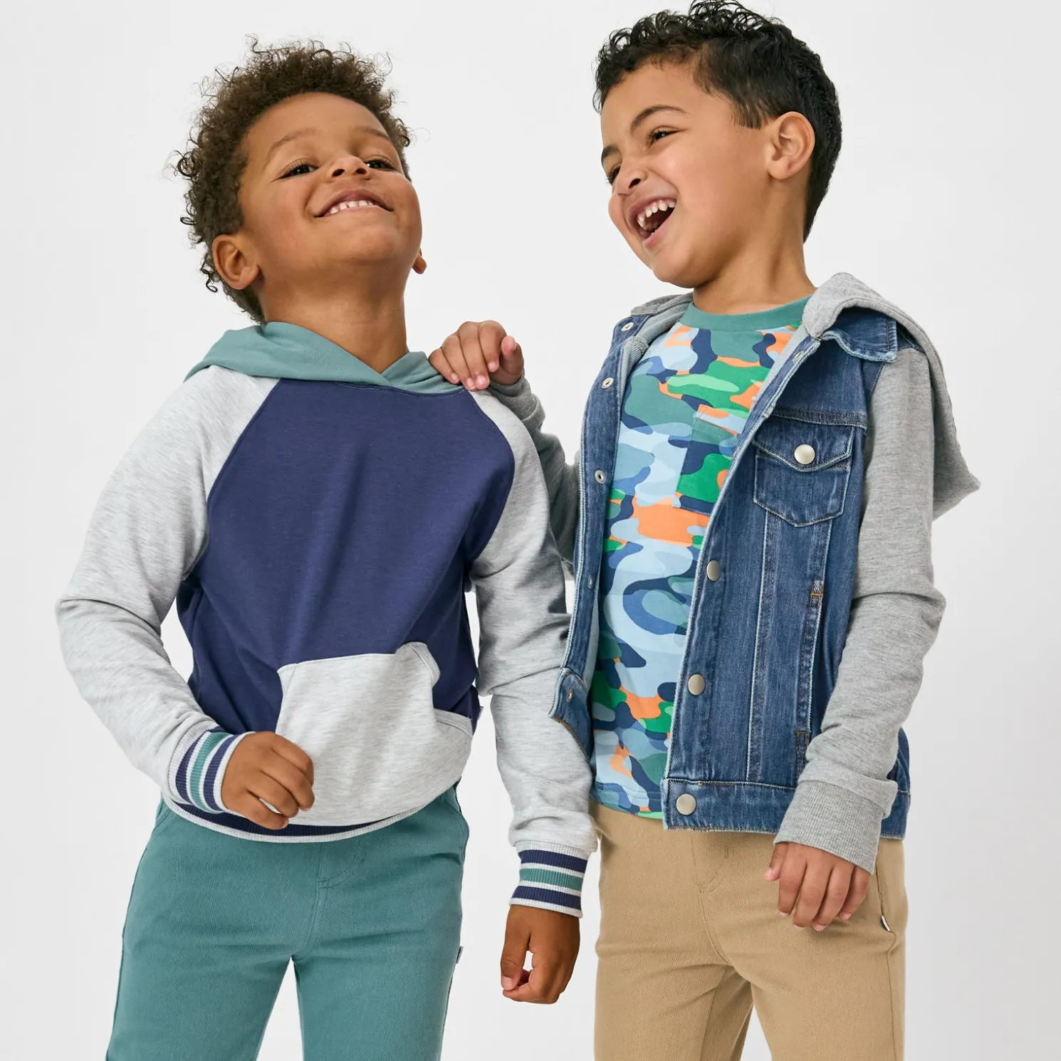 Vintage Navy Pullover Hoodie