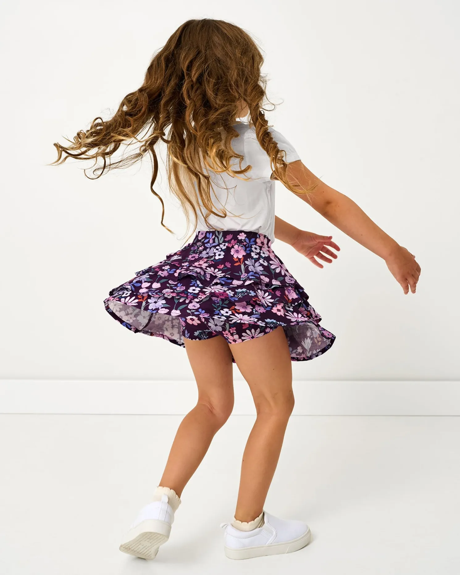 Violet Meadow Ruffle Skort