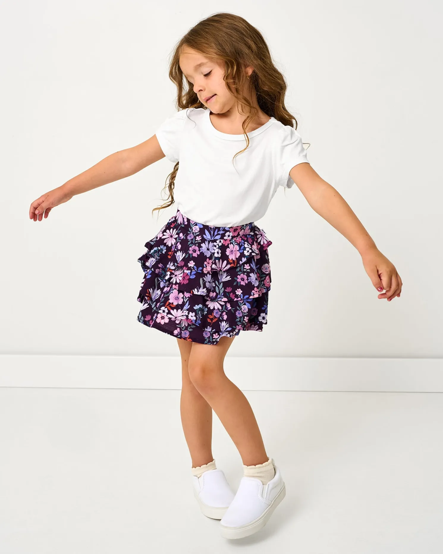 Violet Meadow Ruffle Skort