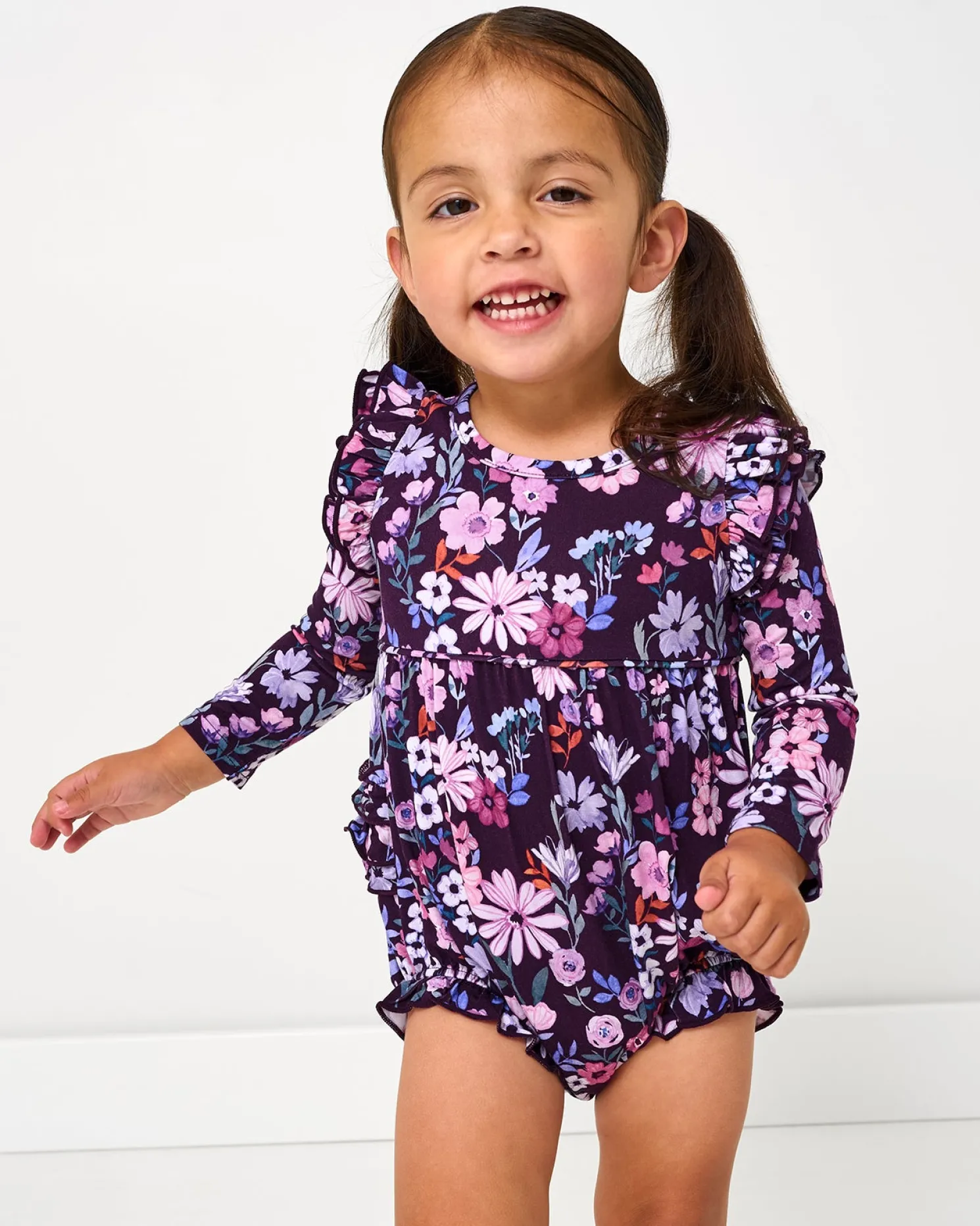 Violet Meadow Bubble Romper