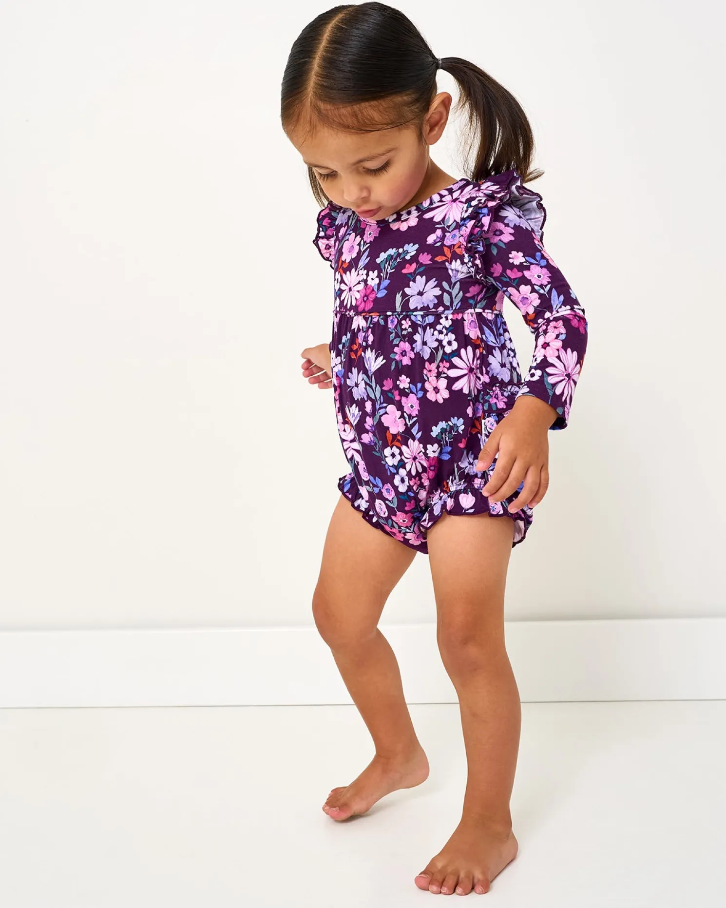 Violet Meadow Bubble Romper