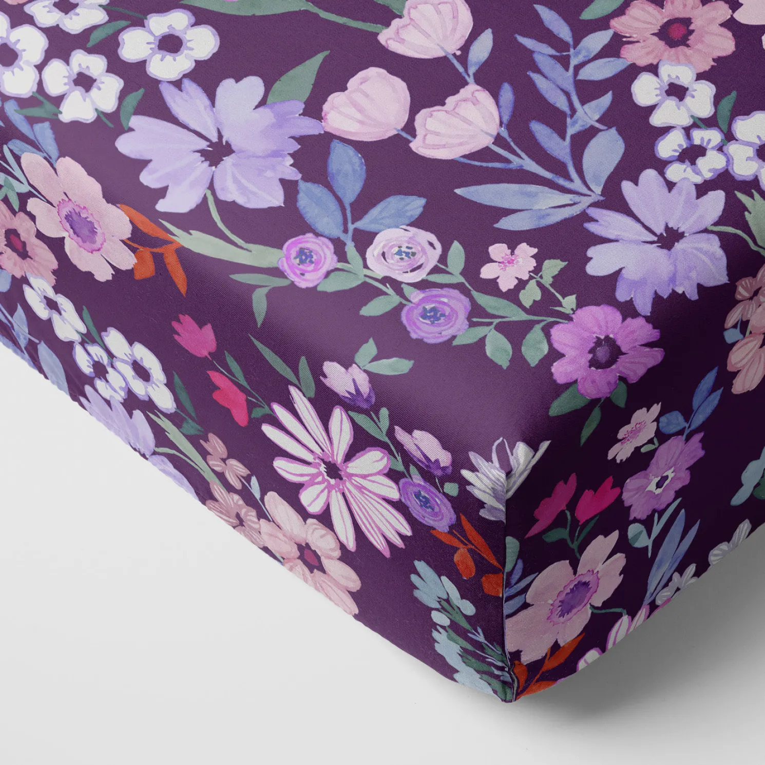Violet Meadow Fitted Crib Sheet