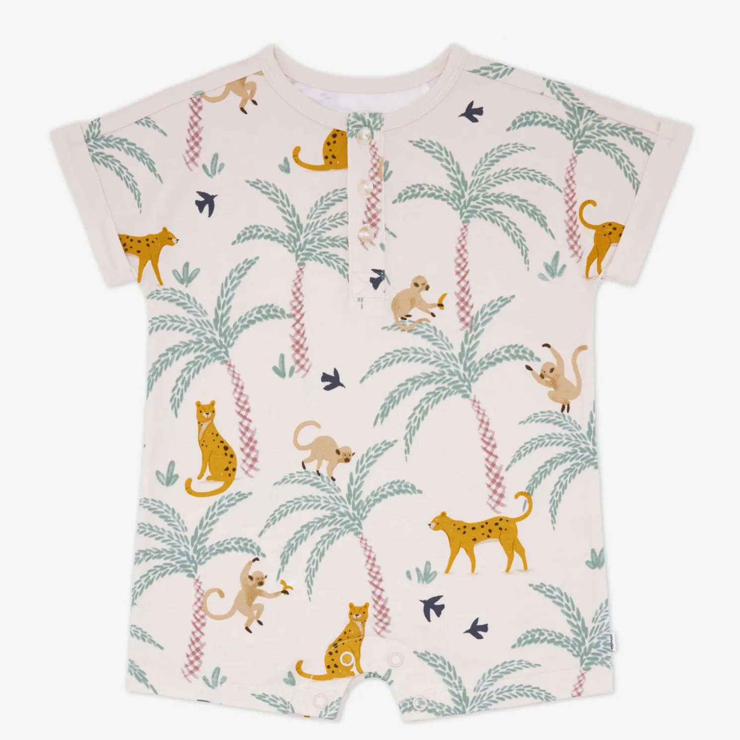 Wild Escape Dolman Henley Romper