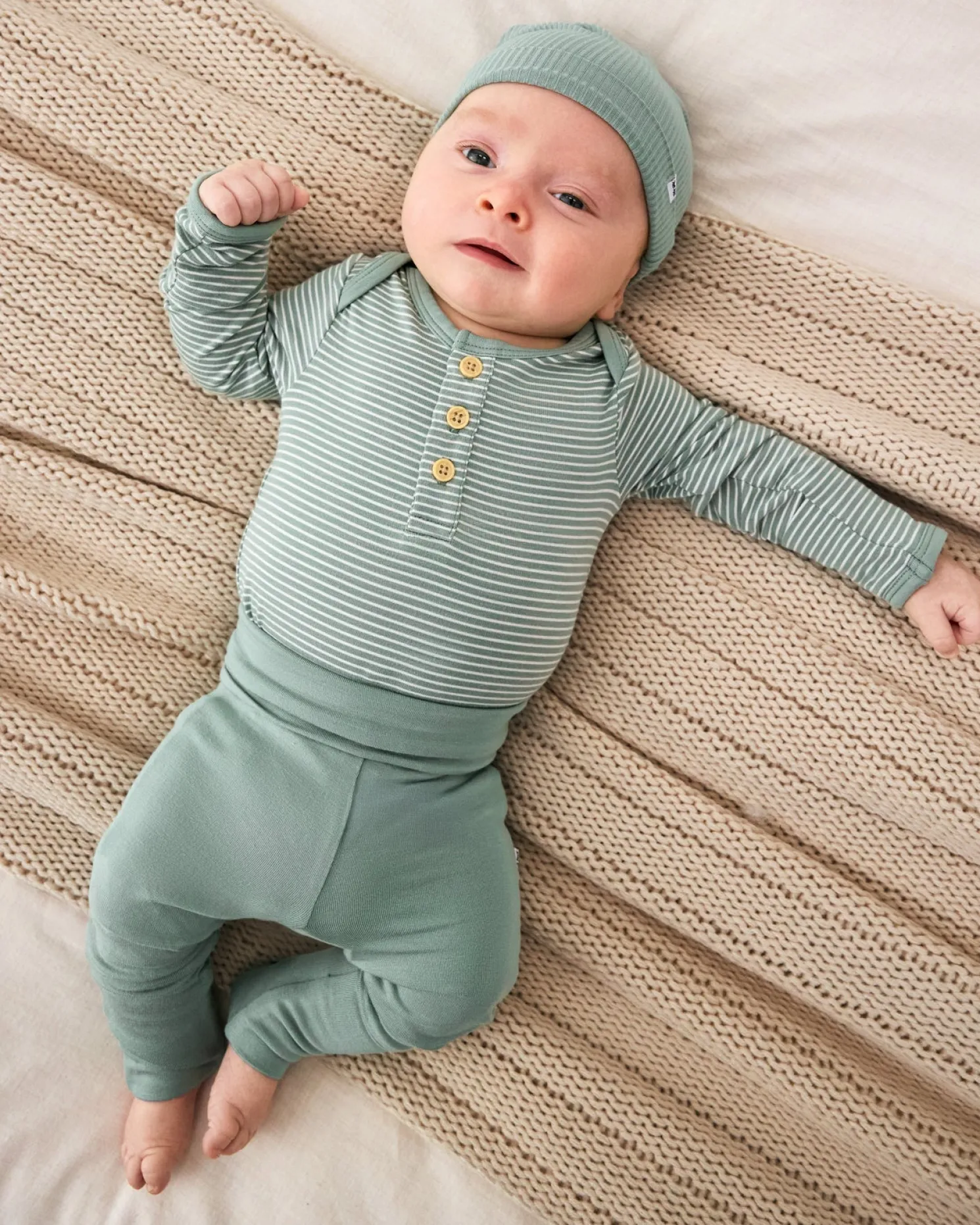 Willow Stripe Henley Bodysuit